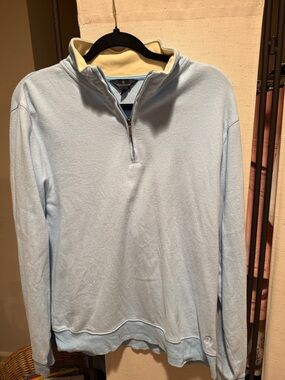 Brooks Brothers Light Blue Quarter-Zip Pullover